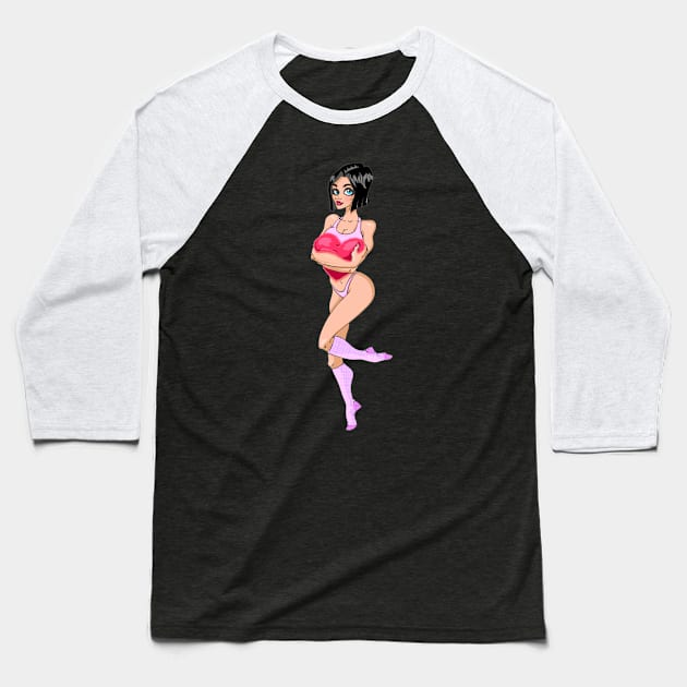 Valentine's Girl Baseball T-Shirt by AnishaCreations